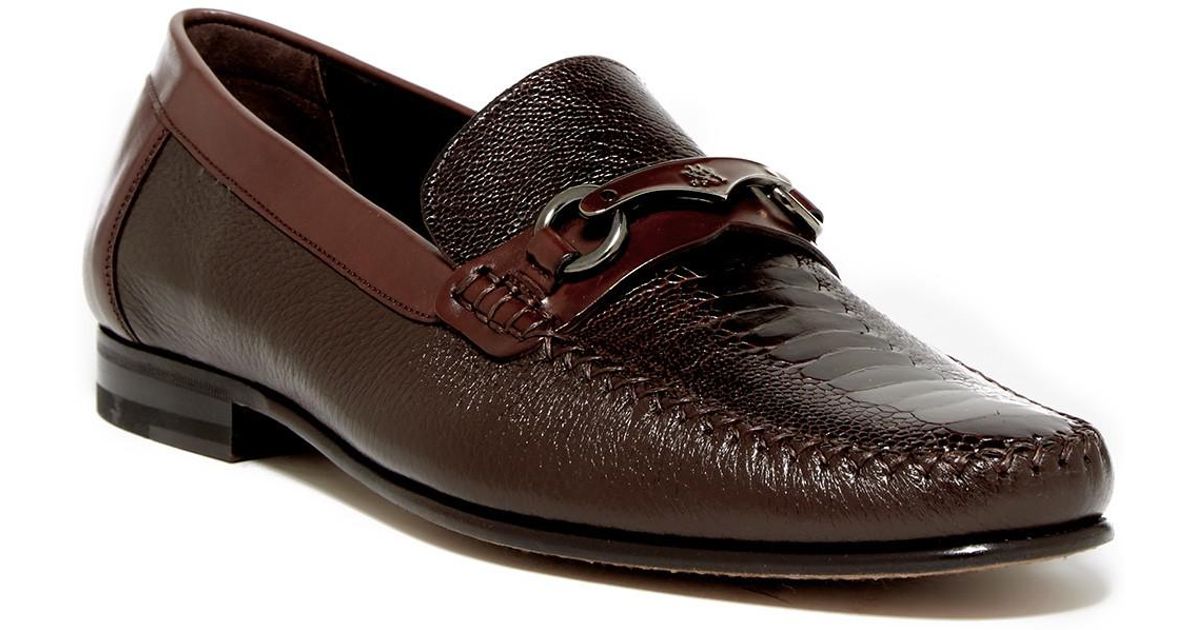mezlan genuine ostrich bit loafer