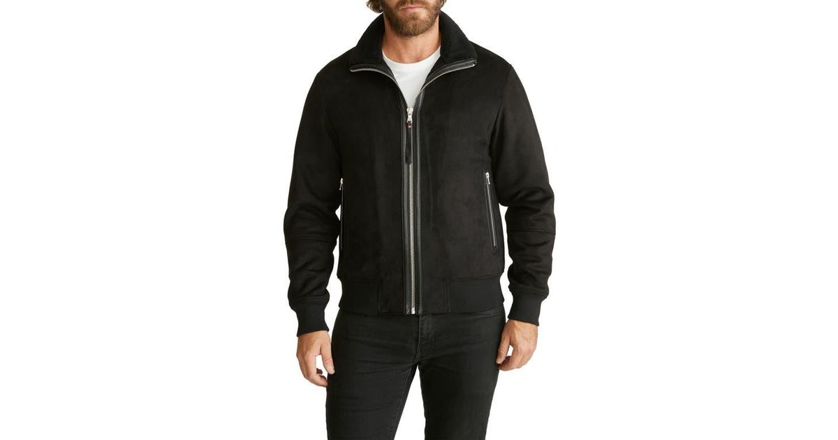 Robert graham suede jacket black and hotsell white