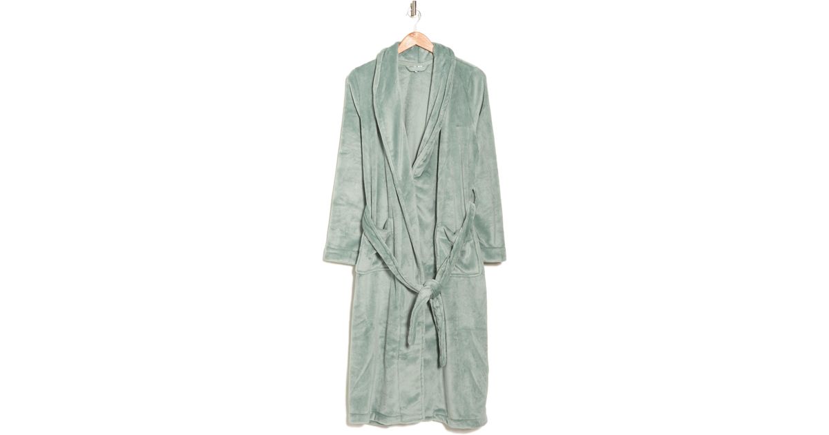 Nordstrom Fleece Bliss Plush Robe In Grey Blue At Rack Lyst