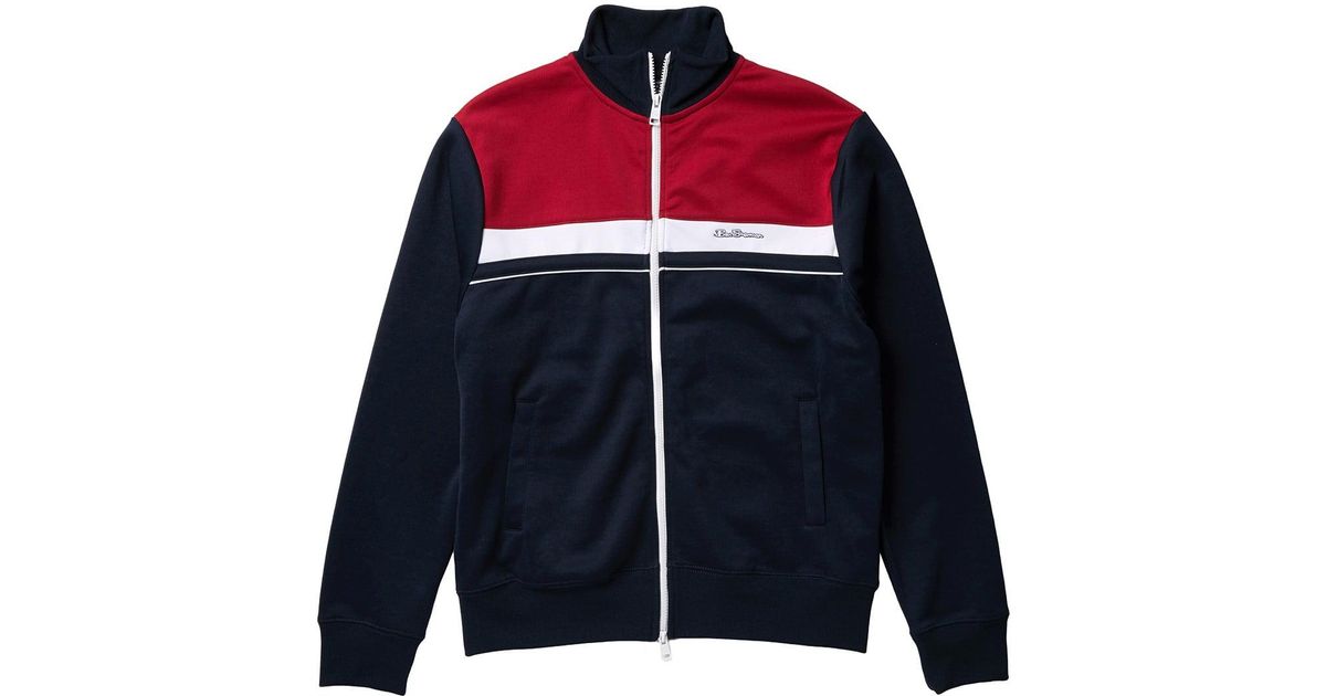 Ben Sherman Cotton Front Zip Track Jacket in Navy (Blue) for Men Lyst