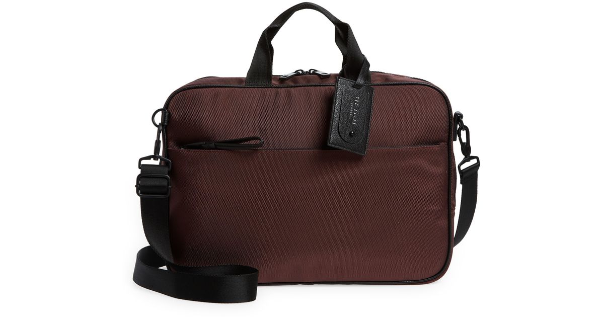 Ted Baker Bruiser Travel Convertible Messenger Bag In Oxblood At