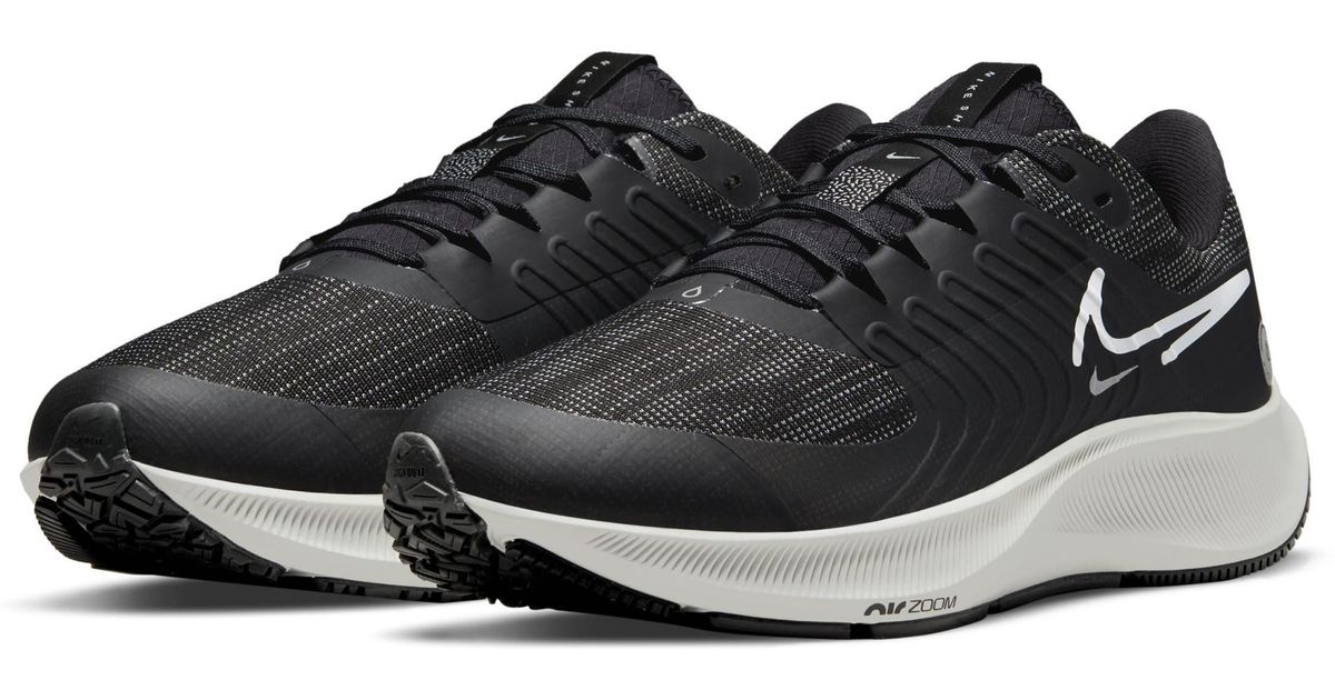 Nike Air Zoom Pegasus 38 Shield Water Repellent Running Shoe in Black