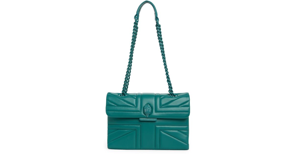 Kurt Geiger Ken Union Jack Drench Leather Shoulder Bag in Green Lyst