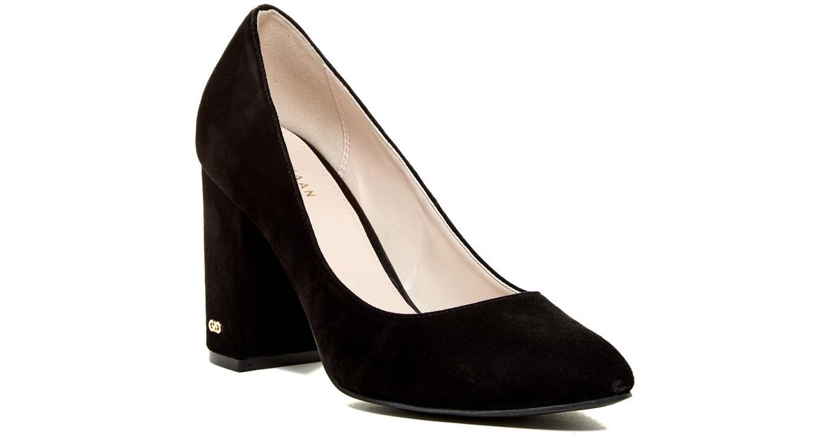 cole haan black suede pumps