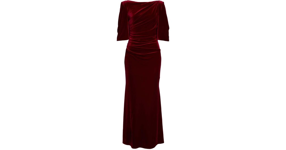 eliza j velvet cape gown