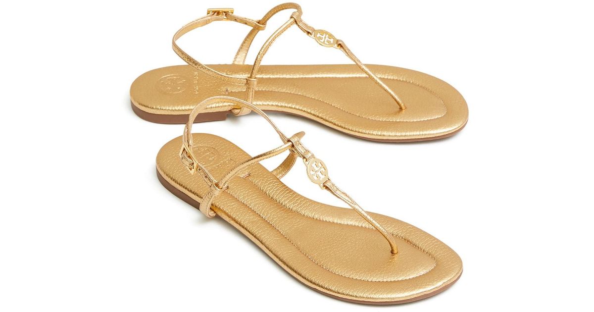 tory burch emmy sandals gold