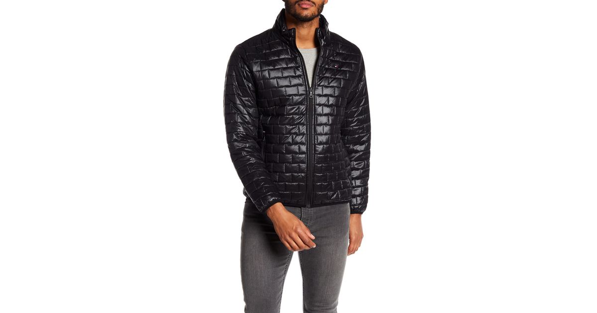 tommy hilfiger box quilted packable puffer jacket