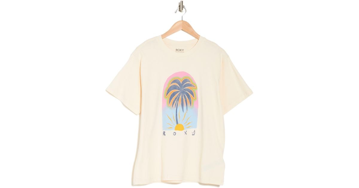 Roxy To The Sun Graphic T-shirt in White | Lyst