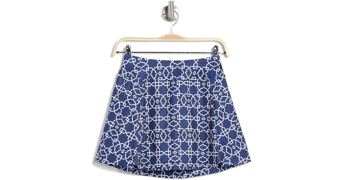 Gottex Slit Skort in Blue Lyst