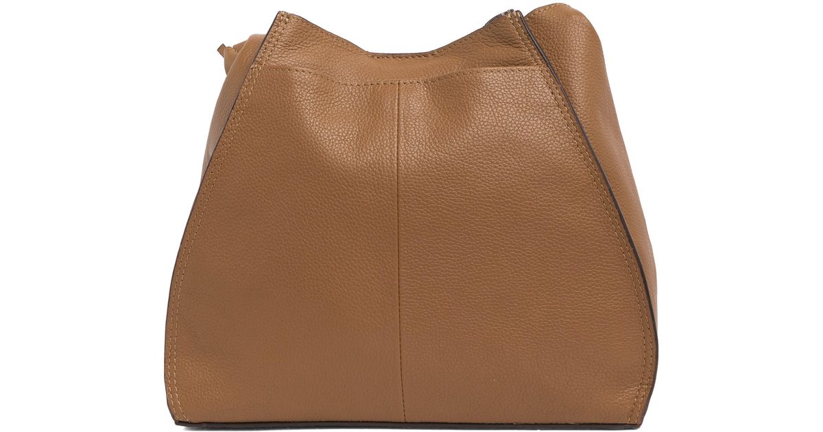 Lucky Brand Coran Pebbled Leather Satchel In Topanga Tan Pebble Leather