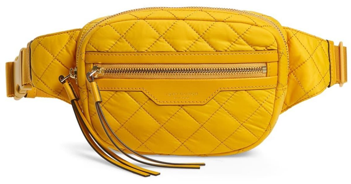 tory burch perry quilted nylon belt bag