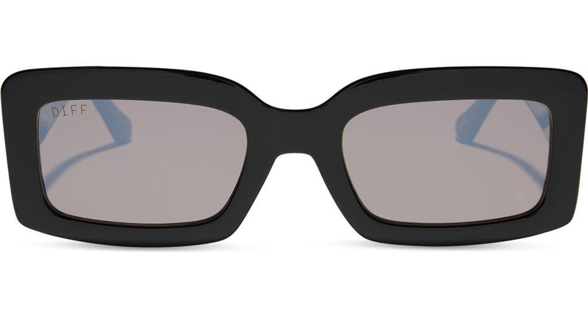 DIFF Katie 52Mm Gradient Rectangle Sunglasses in Brown | Lyst