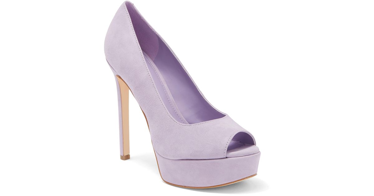 Guess Cacei Peep Toe Platform Pump In Lilac At Nordstrom Rack in Purple ...