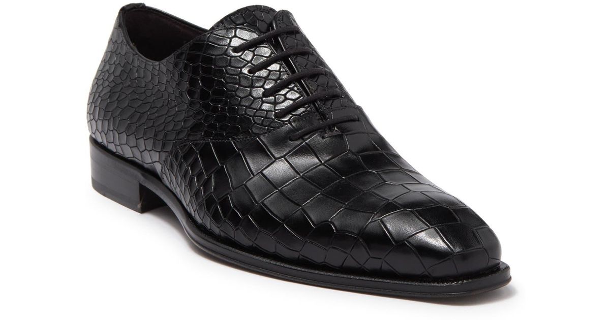 Mezlan Gandini Croc Embossed Oxford In 