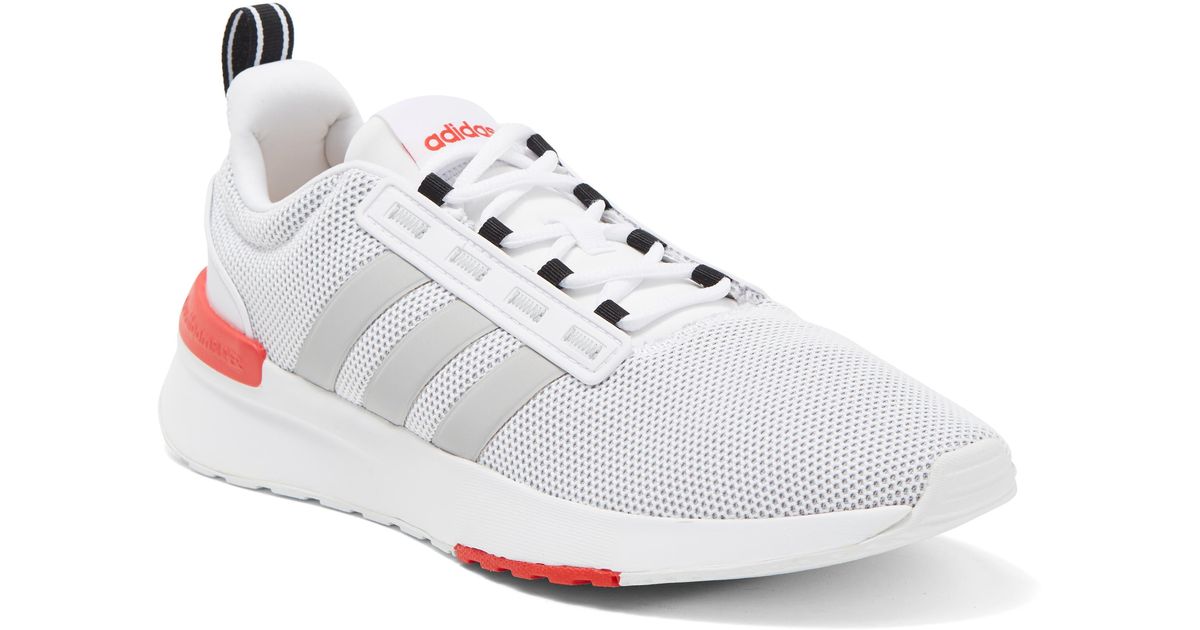 adidas Racer Tr21 Sneaker In Ftwr White/grey/vivid Red At Nordstrom Rack for Men | Lyst