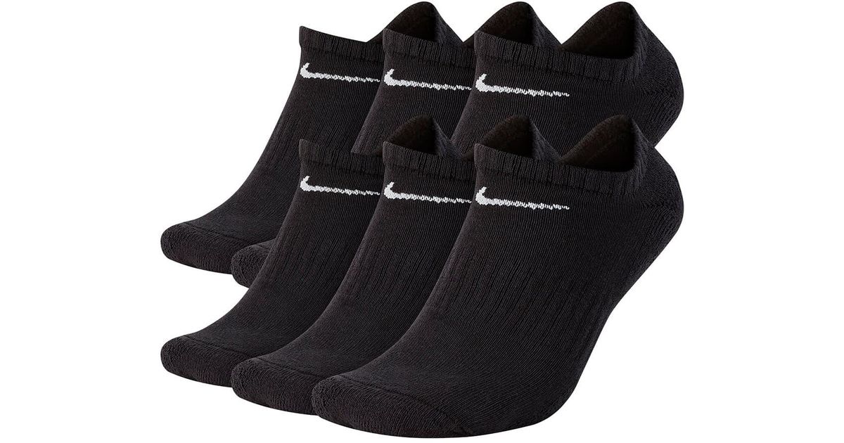 nike socks no show black