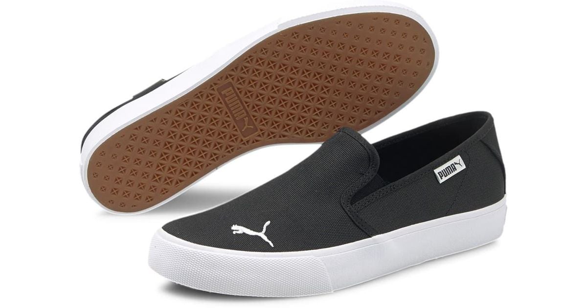 PUMA Canvas Bari Slip On Cat Slipon Sneaker in Black Lyst