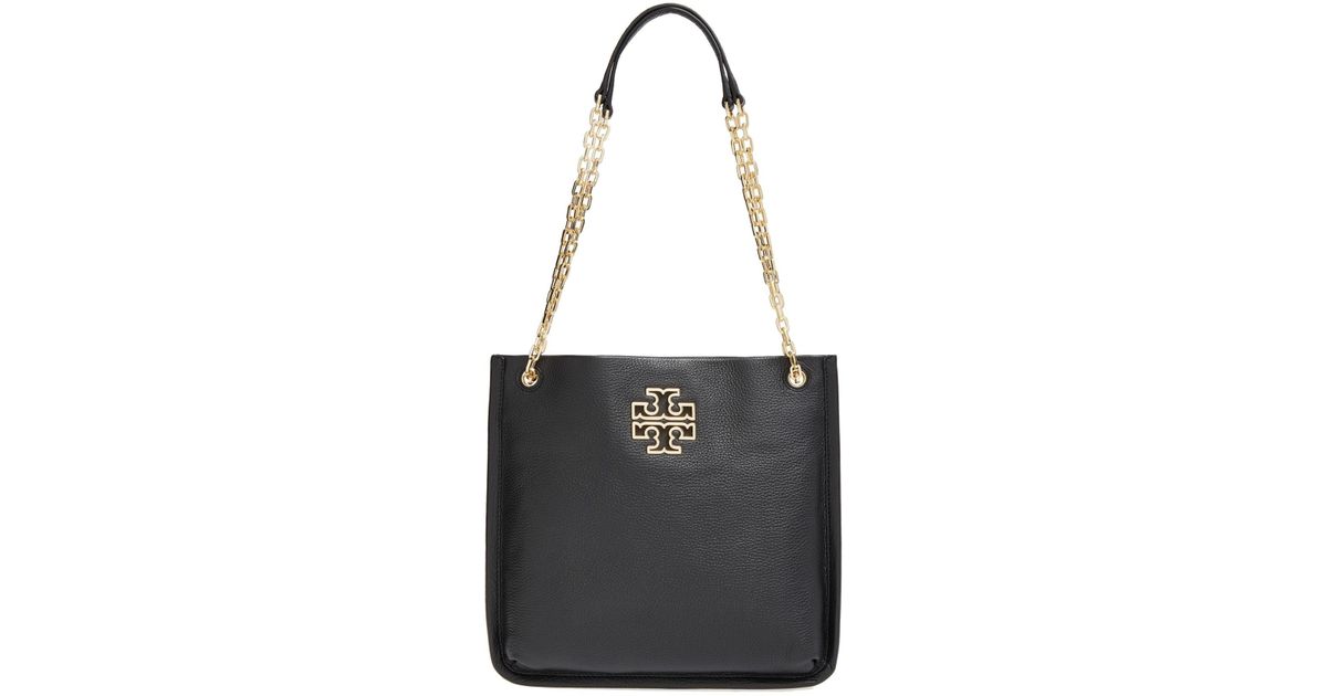 Tory Burch Britten Swingpack Leather Bag in Black - Lyst