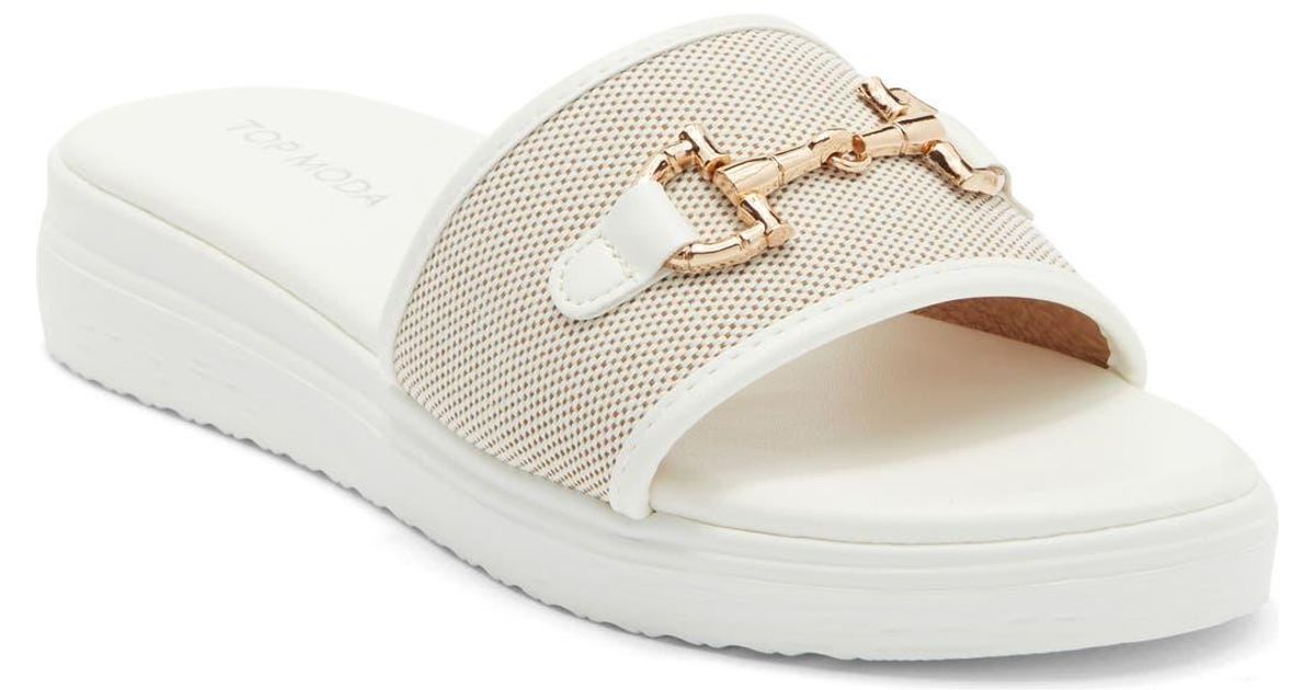 Ross Moda Slides Top Moda Genova Bit Slide Sandal in Metallic | Lyst
