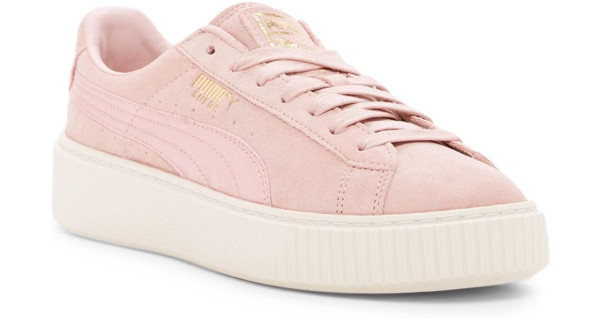 beige puma sneaker suede platform mono satin beige puma sneaker suede platform mono satin