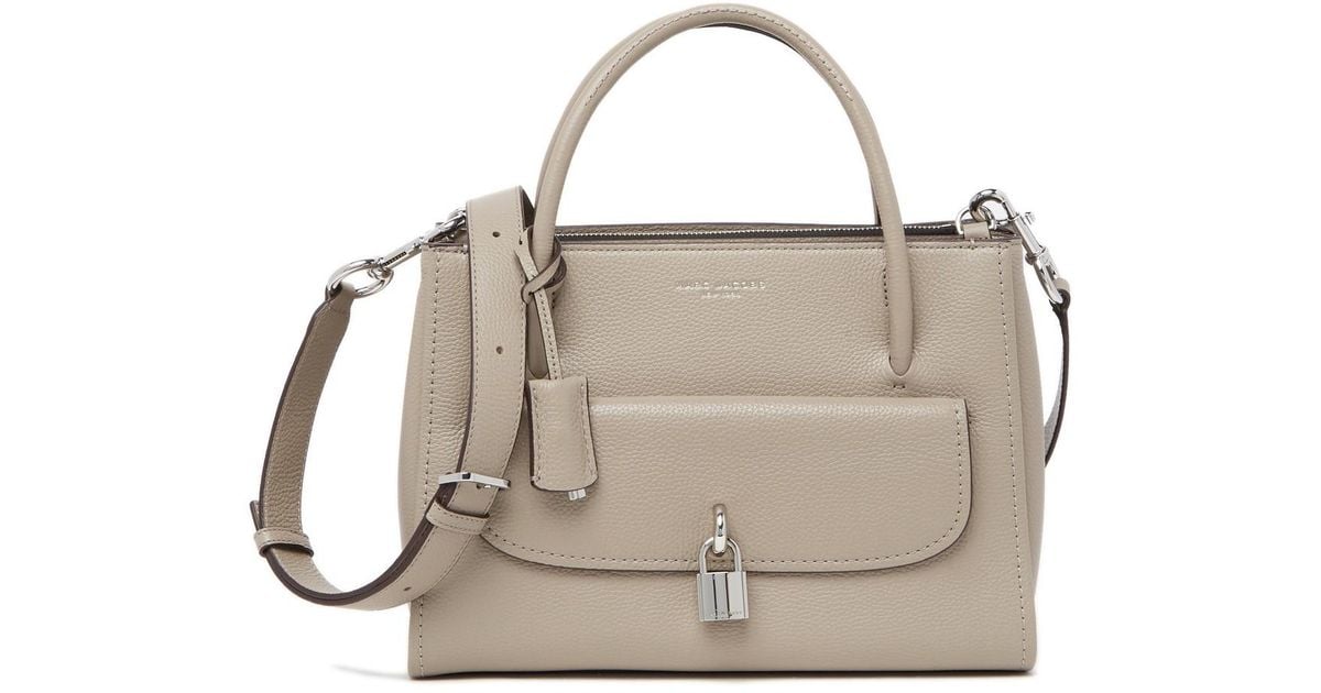 marc jacobs lock that leather tote bag