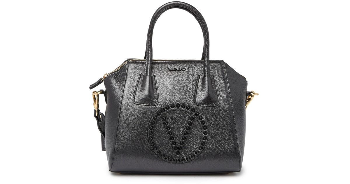 valentino minimi studded leather satchel