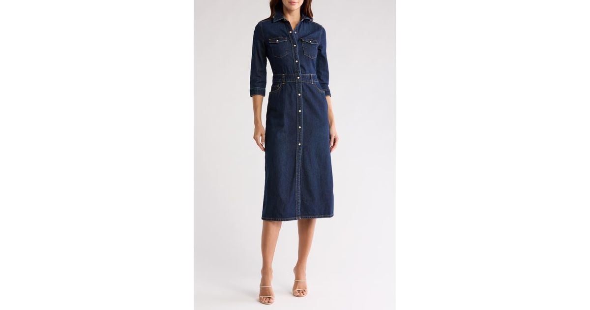white christmas dresses Arwen Denim Mini Dress Blue main image 0