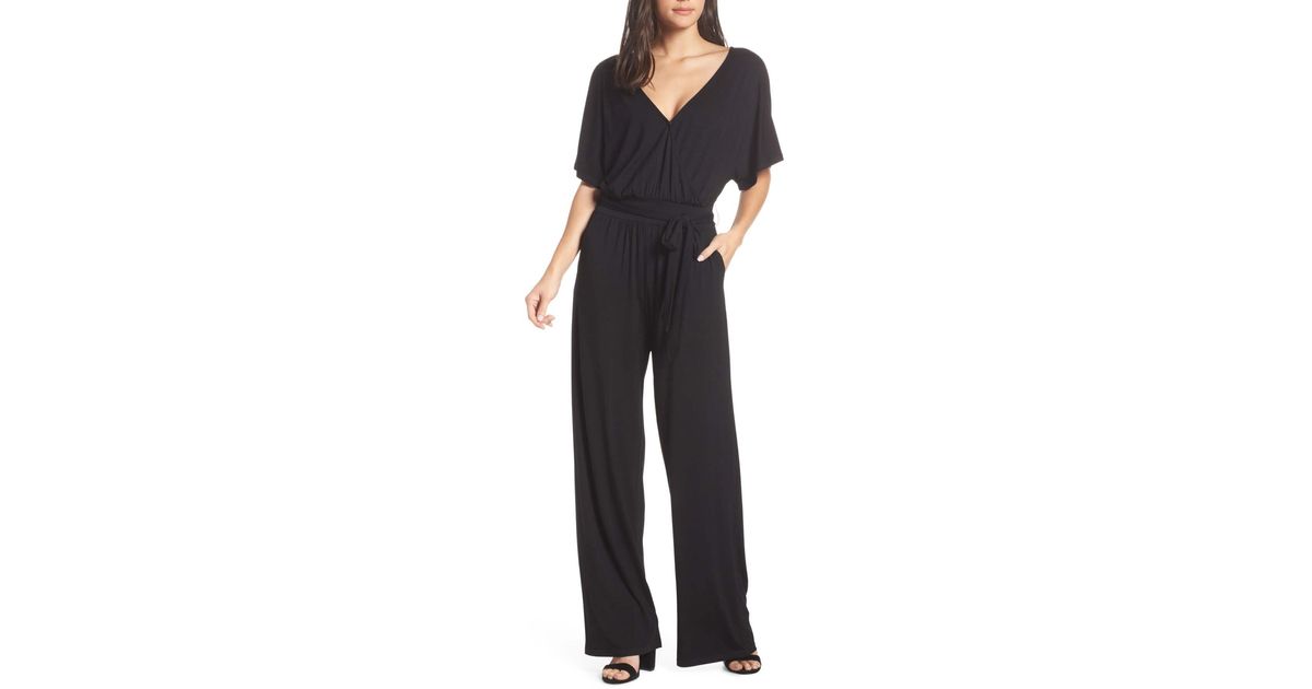 bb dakota knit wrap jumpsuit