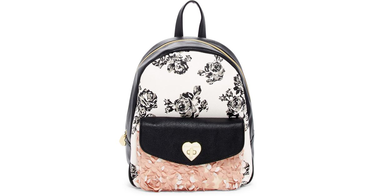 betsey johnson floral backpack
