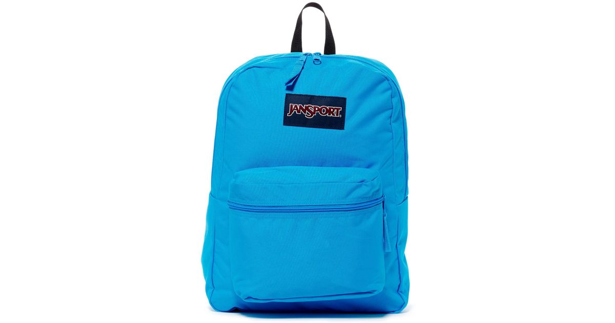 neon blue backpack