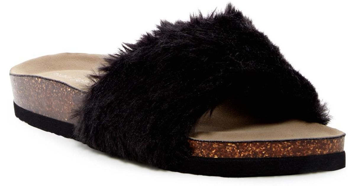 madden girl fur slides