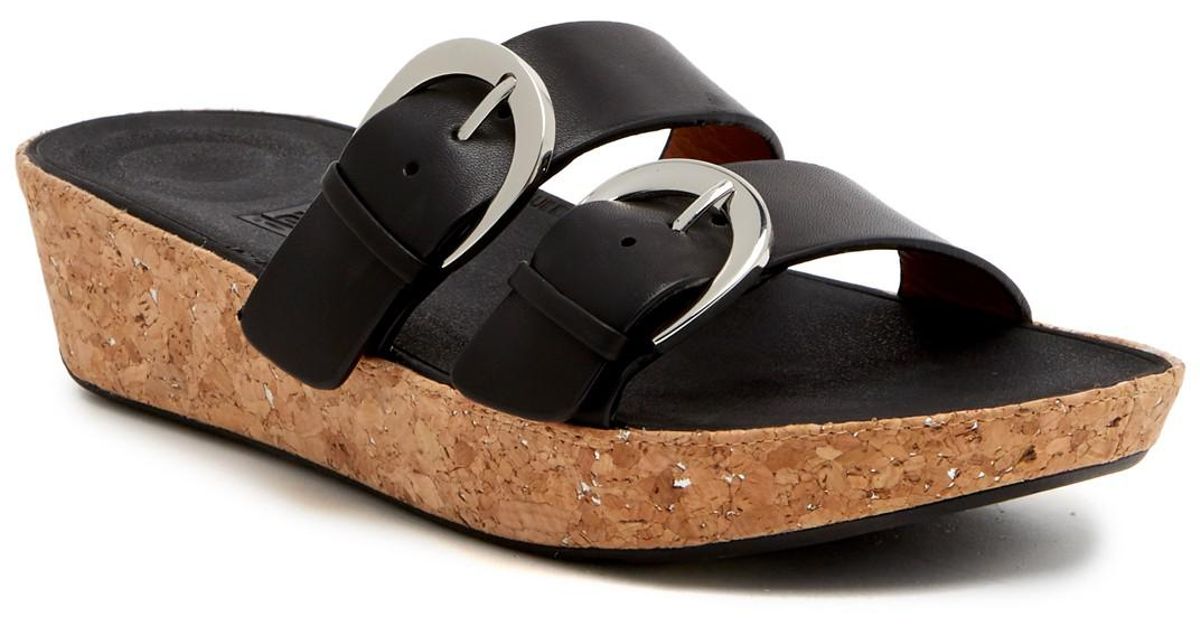 fitflop duo buckle slide sandals