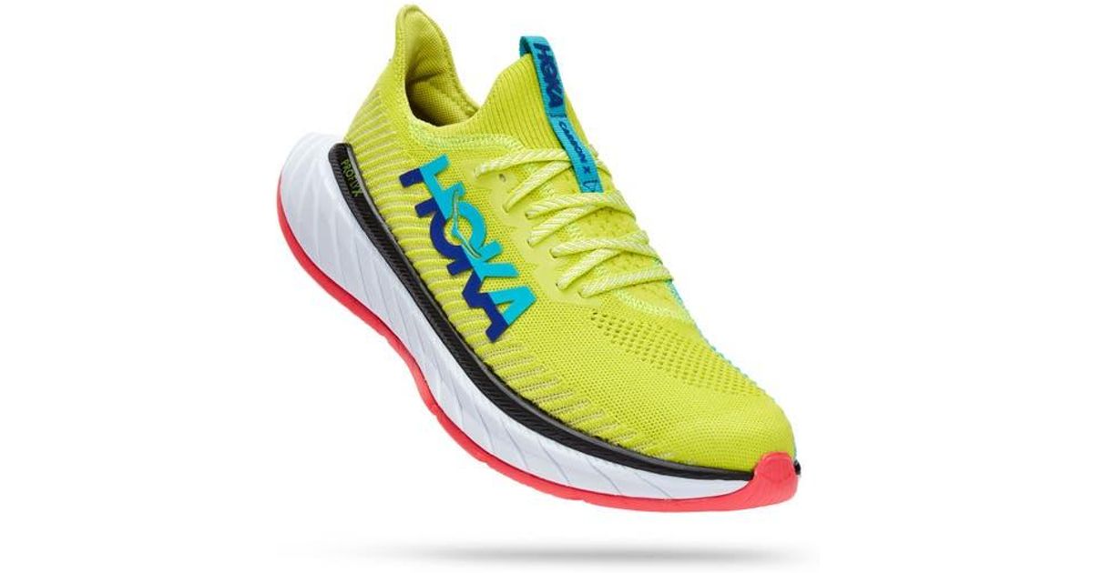 Hoka One One Carbon X Running Shoe in Yellow for Men Lyst