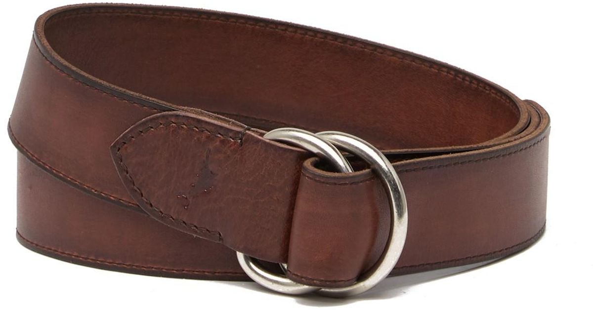 Tommy Bahama Double Dring Leather Belt in Brown for Men Lyst