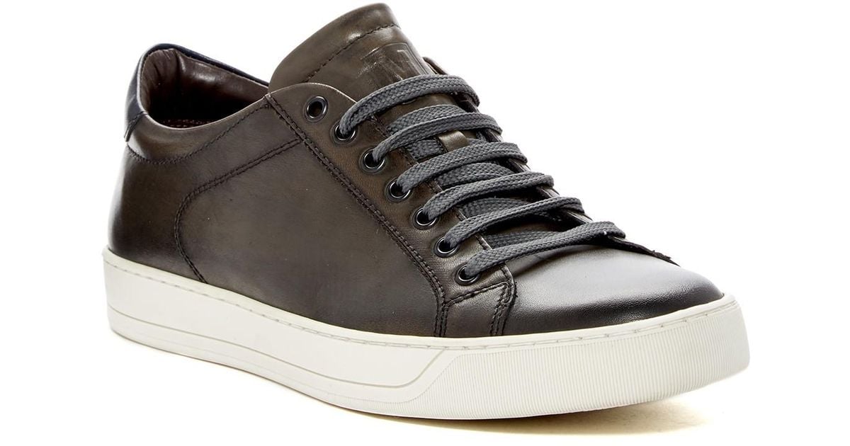 Bruno Magli Westy Leather Sneaker in Grey (Gray) for Men - Lyst