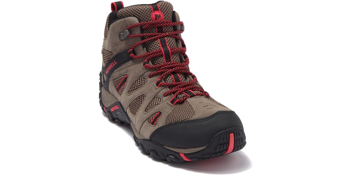 Merrell Deverta Mid Ventilation Waterproof Suede Hiking Boot for Men | Lyst