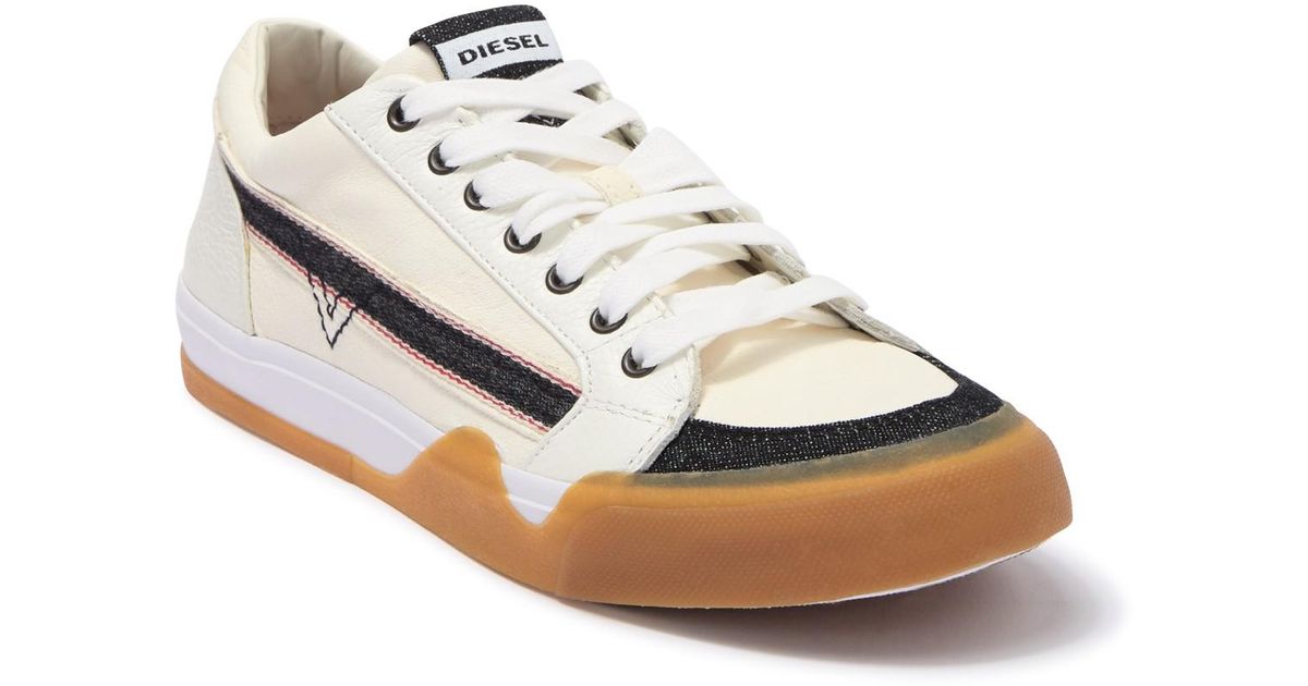 diesel leather sneakers