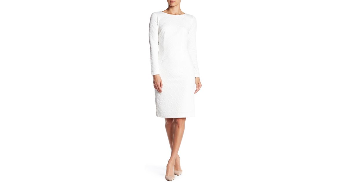 ivory sheath dress with sleeves