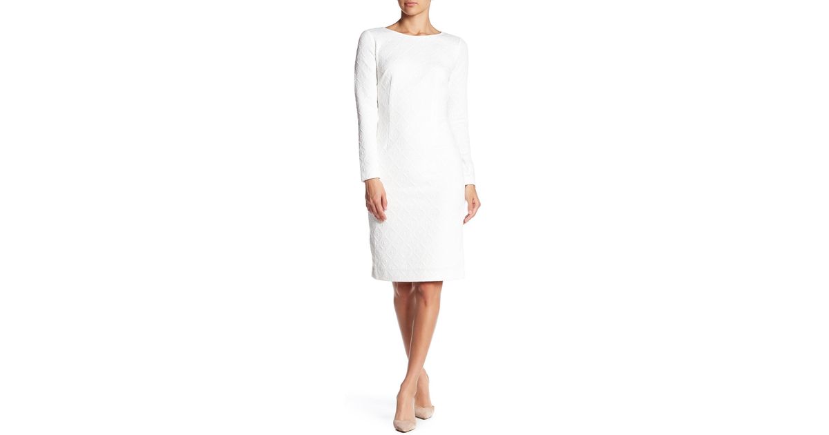 ivory sheath dress with sleeves