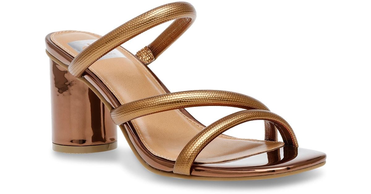 DV by Dolce Vita Strappy Block Heel Sandal In Bronze At Nordstrom Rack