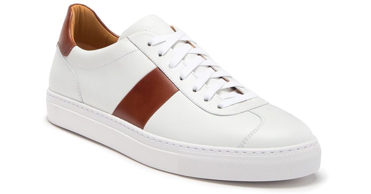 Magnanni Leather Elias Sneaker in White 