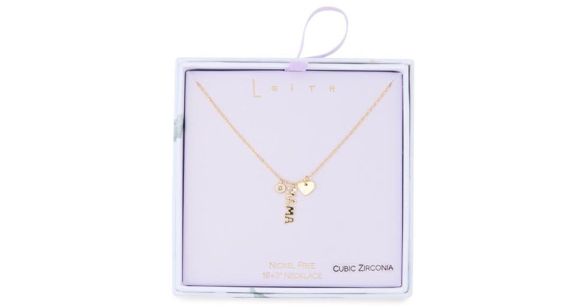 Mama Rafk Leith Mama Charm Necklace in Blue | Lyst