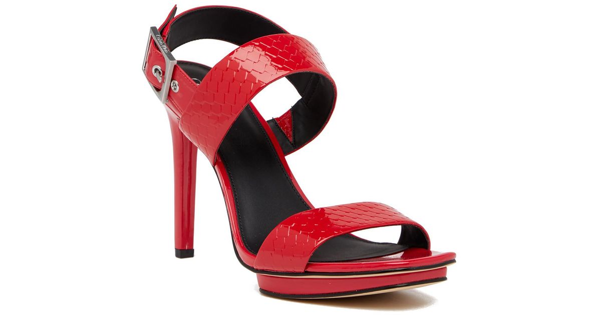 calvin klein valoma platform sandal