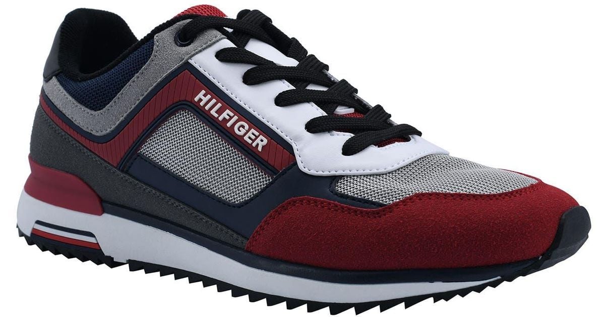 Tommy Hilfiger Vocto Jogger Sneaker In Red gray At Nordstrom Rack