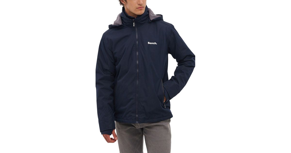 Bench Hawn Hooded Double Face Ripstop Jacket in Blue for Men Lyst