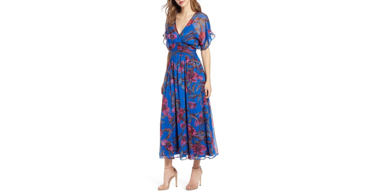 leith botanical print maxi dress