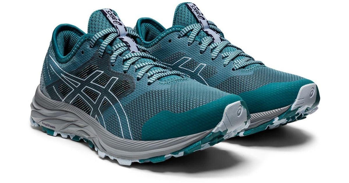 Asics Asics Gelexcite Trail Running Shoe In Misty Pine/soft Sky At