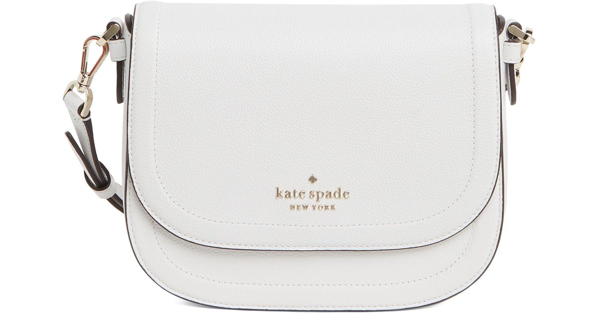 Kate Spade Blake Leather Saddle Bag in White Lyst