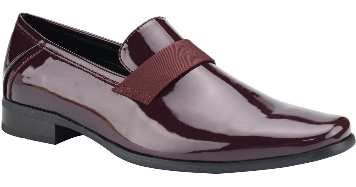 calvin klein bernard patent loafers