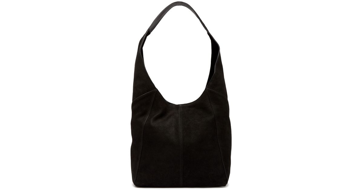 Lyst Lucky Brand Patti Leather Hobo Shoulder Bag In Black